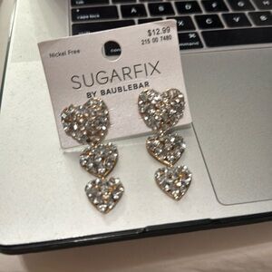 Brand new w/tag sugar fixed by BaubleBar Sugarfix crystal heart earrings